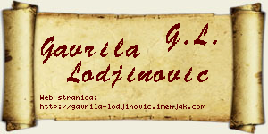 Gavrila Lođinović vizit kartica